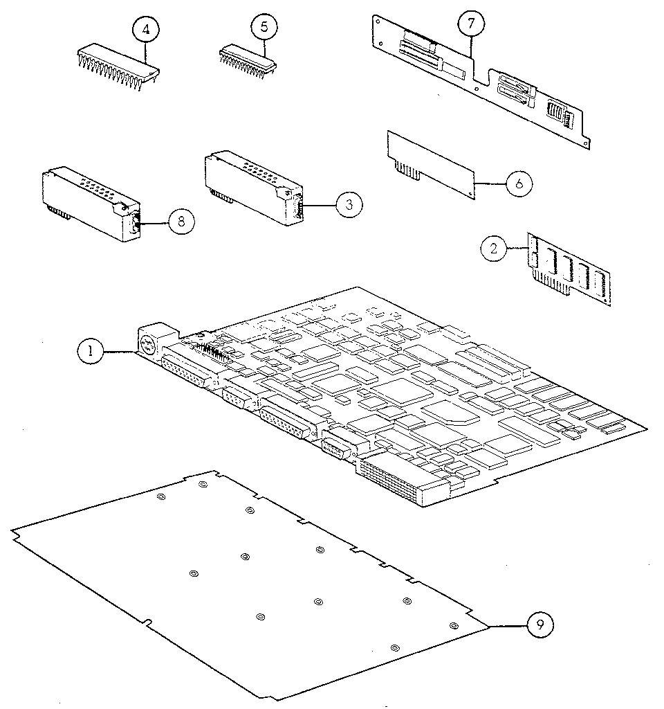 FIG. 6-4. STANDARD AND OPTIONAL BOARD ASSEMBLIES