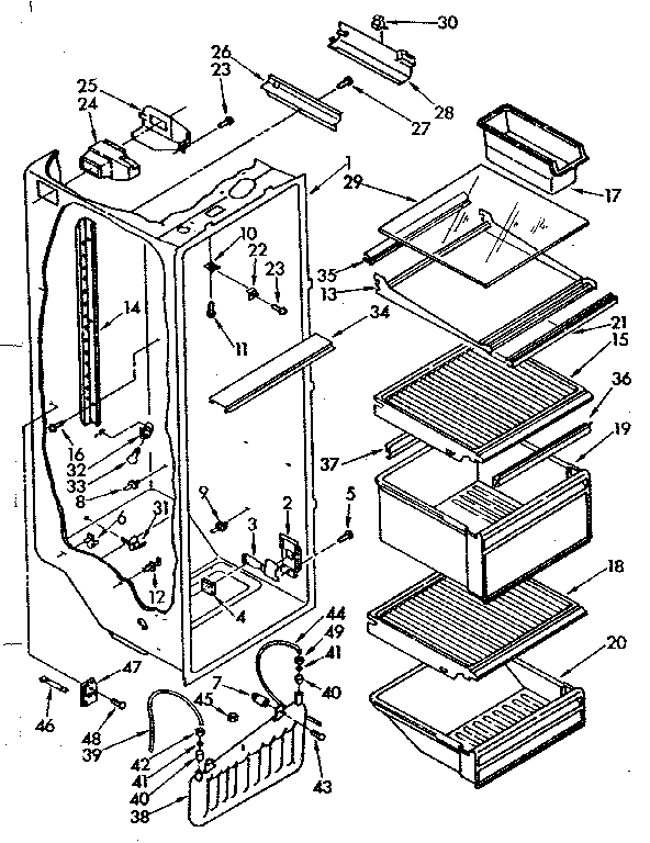 REFRIGERATOR LINER PARTS