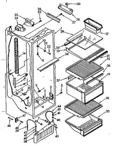 Refrigerator liner parts