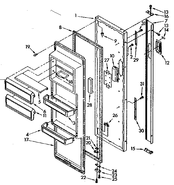 REFRIGERATOR DOOR PARTS