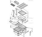Kenmore 1068678870 shelf parts diagram