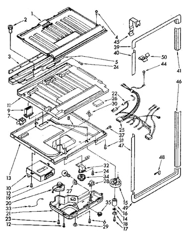 Compartment separator and control parts