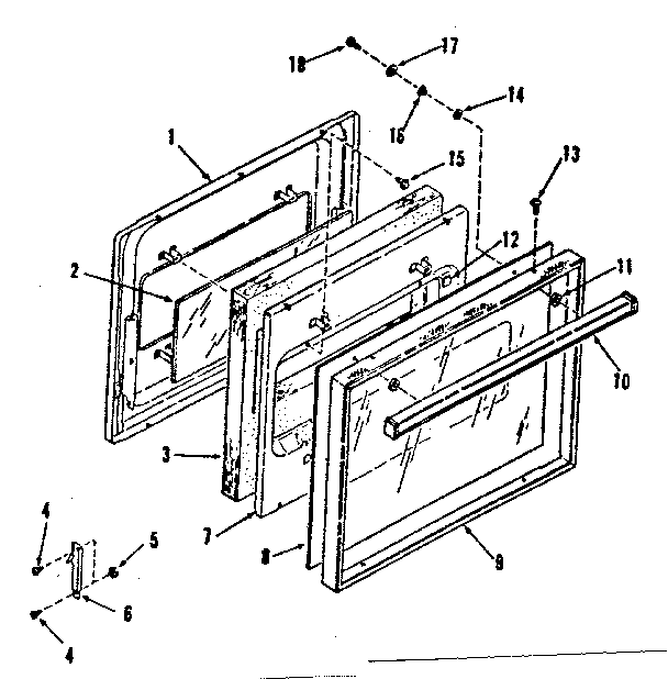Full glass oven door