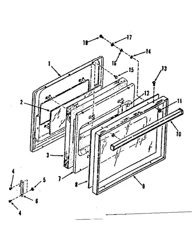 Full glass oven door