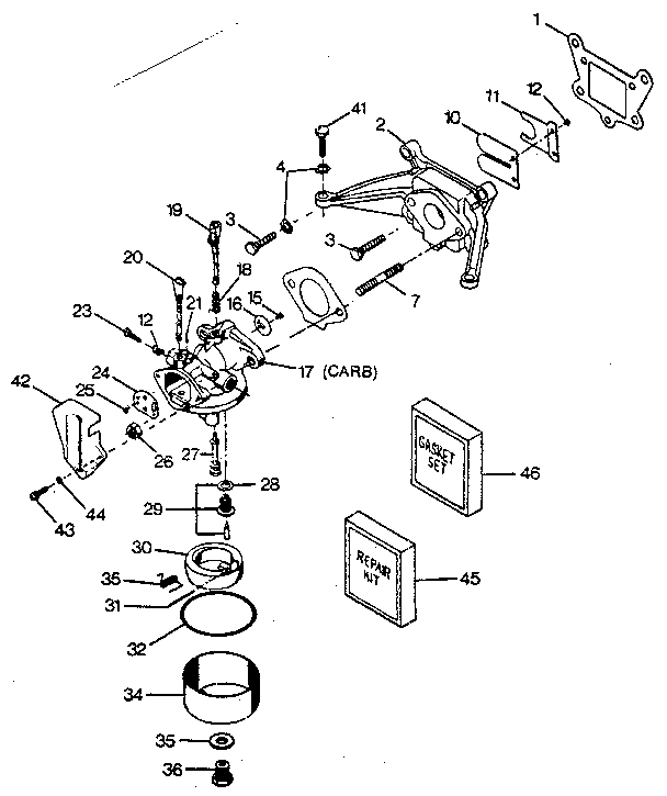 Carburetor & reed plate
