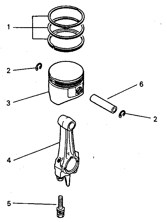 Piston and connecting rod system
