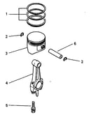 Piston and connecting rod system