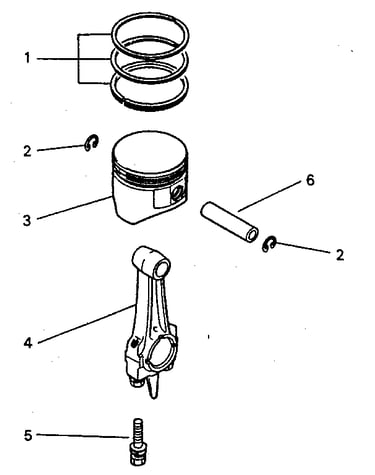 Piston and connecting rod system
