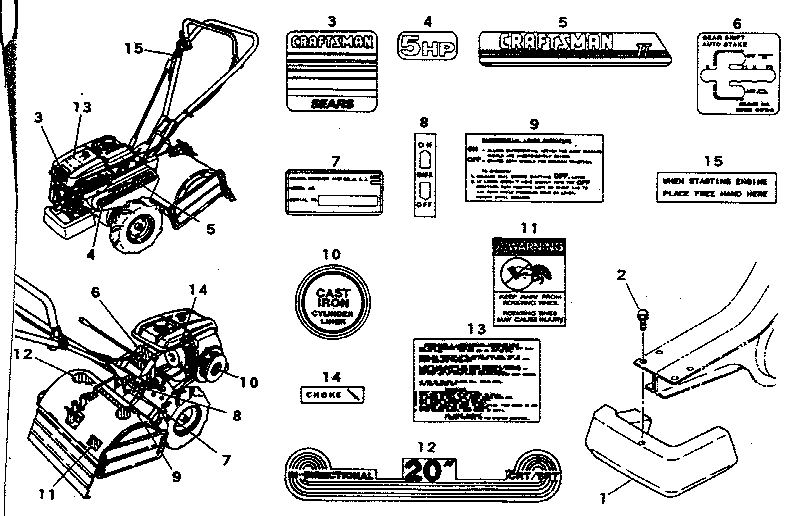 COUNTER WEIGHT AND DECALS