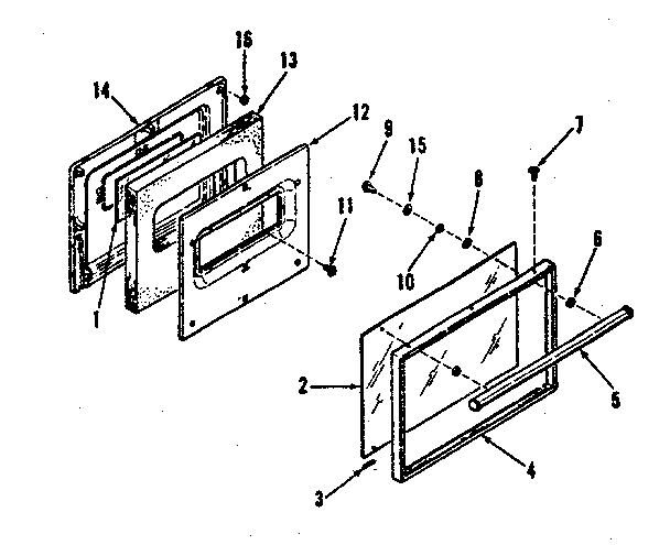 Oven door section