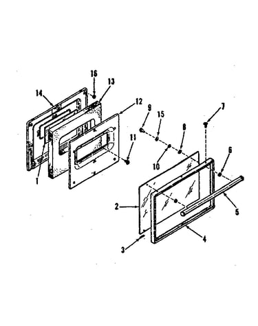 Oven door section