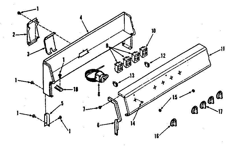 Backguard section