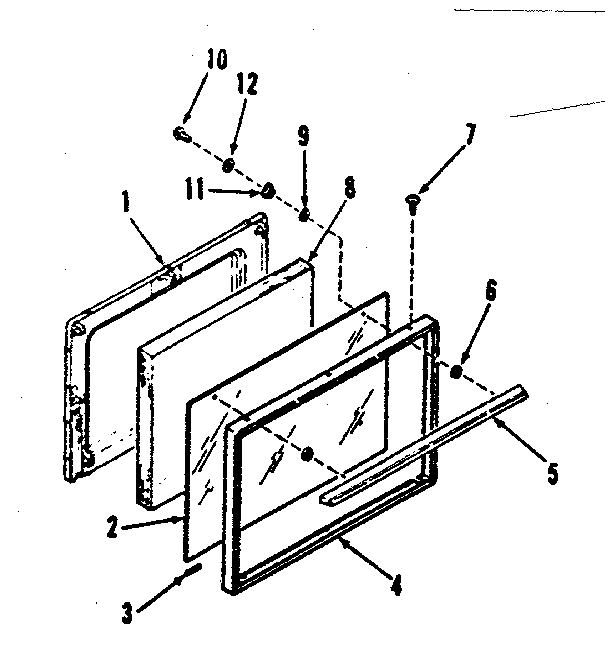 Model 911.9118710 oven door section