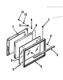 Model 911.9118710 oven door section