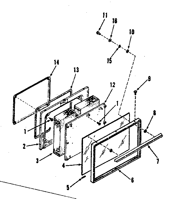 Oven door section