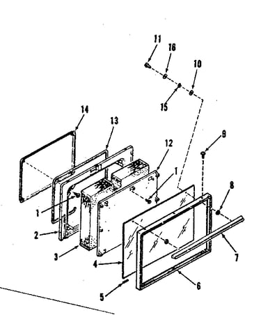 Oven door section