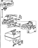 Carburetor, air cleaner, and fuel tank assembly