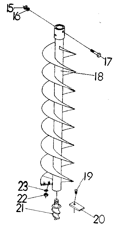 H.d. single flight auger