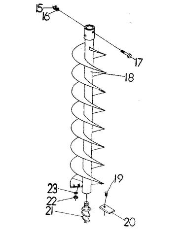 H.d. single flight auger