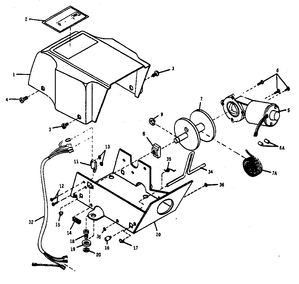 Motor and housing