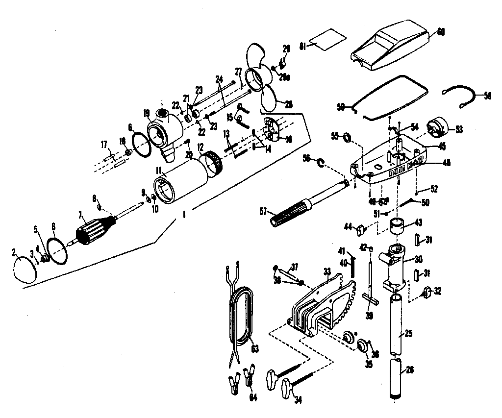 Electric fishing motor