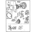 Briggs & Stratton 11200 TO 112299 (0016 - 0016) rewind starter and flywheel assembly diagram