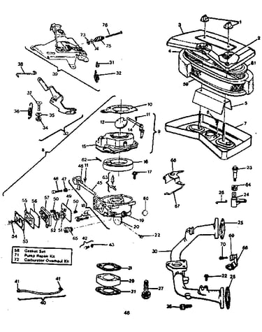 Air cleaner - carburetor group