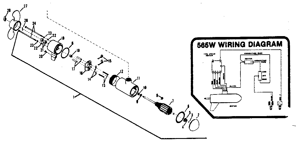 Motor assembly and wiring diagram