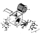 ICP NUOD084DF02 blower assembly diagram