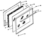 Kenmore 1197038810 oven door (119.7078810) diagram