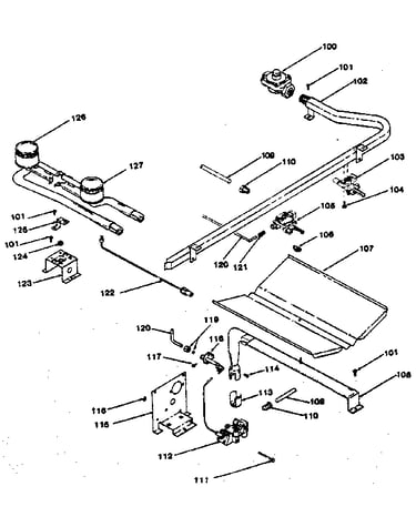Oven and top burners (119.7028810 and 119.7048810)