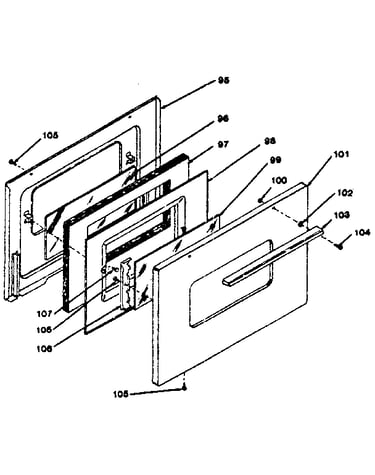 Oven door (119.9038810)