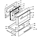 Kenmore 1199738810 oven door and storage drawer diagram