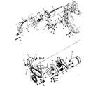 Craftsman 113247410 bevel drive and motor mount assembly parts diagram