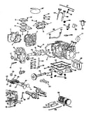 Cylinder, crankshaft and engine base