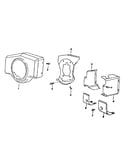Muffler, air guide and housing group
