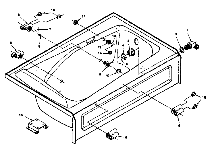 Tub and whirlpool fittings