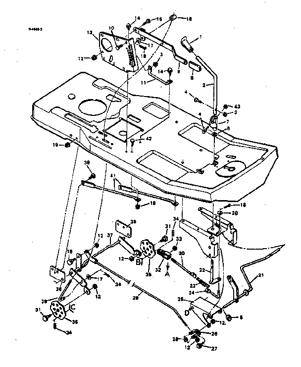 Blade housing suspension