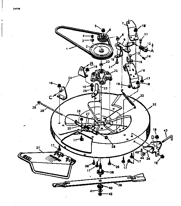 Blade housing bottom half