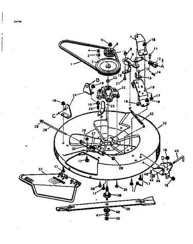 Blade housing bottom half