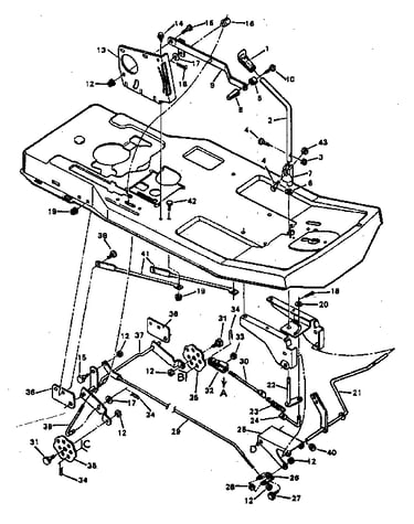 Mower housing suspension