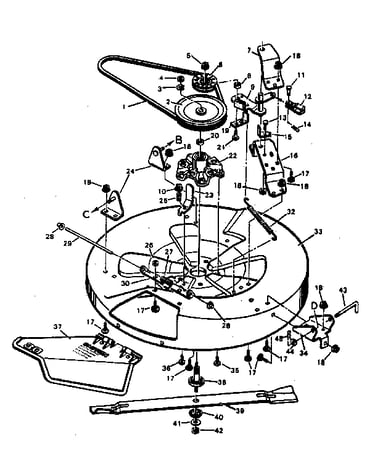 Mower housing bottom half
