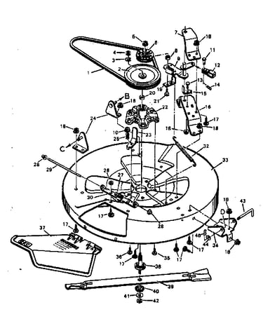 Mower housing bottom half