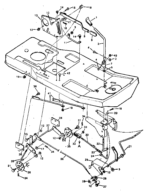 Blade housing suspension