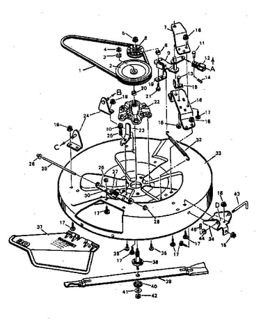 Blade housing bottom half
