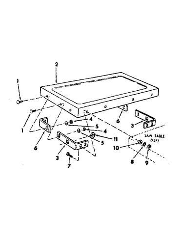 Table ext supplied w/model 290650 only