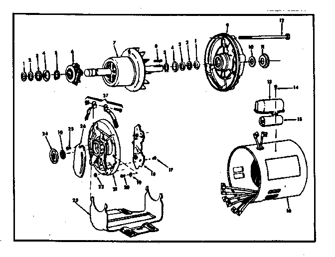 CRAFTSMAN 1 H.P. CAPACITOR START A.C. MOTOR