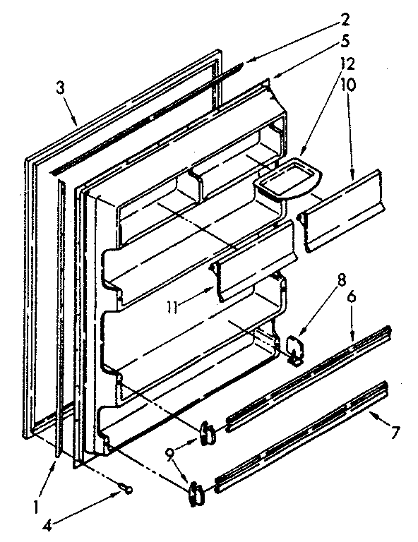 REFRIGERATOR INTERIOR DOOR PANEL PARTS