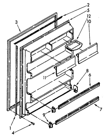 Refrigerator interior door panel parts