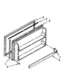 Freezer interior door panel parts